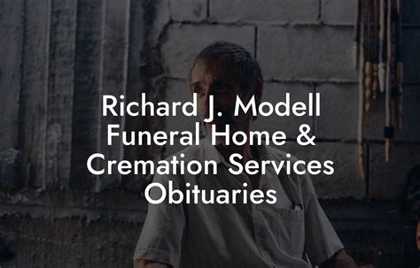 155th Street, Oak Forest, IL Mass 1130am. . Richard j modell funeral home cremation services obituaries
